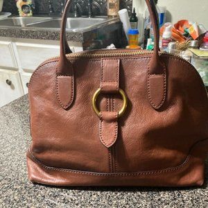 Frye Bowler Bag Cognac Whiskey Brown